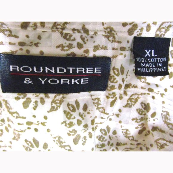 Roundtree & Yorke Men's Shirt XL Short Sleeve - Picture 3 of 4